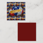 Carte De Visite Carré Nous Le Peuple Drapeau Américain (Devant / Derrière)