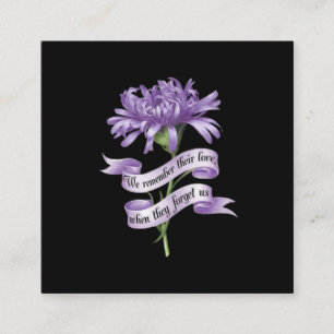 Carte De Visite Carré Nous Nous Souvenons De Leur Amour Quand Ils Nous O