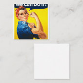 Carte De Visite Carré Nous Pouvons Le Faire (Devant / Derrière)