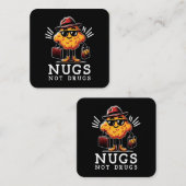 Carte De Visite Carré Nuages Croustillants et non drogues (Devant / Derrière)