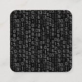 Carte De Visite Carré Numéros en cascade (Devant)