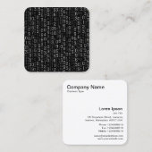 Carte De Visite Carré Numéros en cascade (Devant / Derrière)