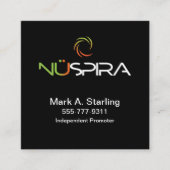 Carte de visite Carré NuSpira QR Code (Devant)