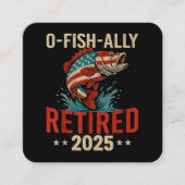 Carte De Visite Carré O-Fish-Ally Retraité 2025 Retraite des pêcheurs (Devant)