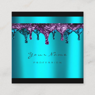 Carte De Visite Carré Océan bleu Turquois de dépilage d'Epilation de