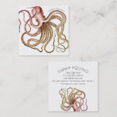 Carte De Visite Carré Octopus Gras Avec Caractère Courbé (Devant / Derrière)