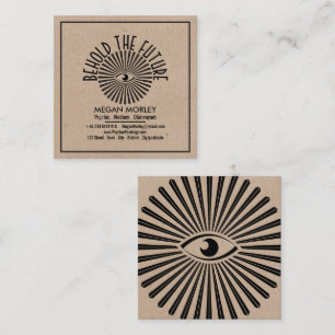 Carte De Visite Carré OEil de la Providence, Psychique - Moyen - Clairvo