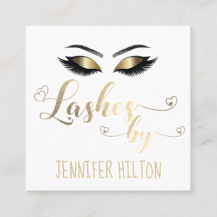 Carte De Visite Carré OEil de maquillage lashes professionnels calligrap
