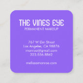 Carte De Visite Carré Oeil mystique et vignes Élégant Boho (Dos)