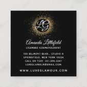 Carte De Visite Carré Oeil or glamour Lashes Brows Beauté Bar Social (Dos)