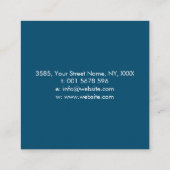 Carte De Visite Carré Oeil - Triple Lune - Blanc et Perle (Dos)