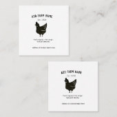 Carte De Visite Carré OEufs de poulet fermier ajouter nom année adresse (Devant / Derrière)