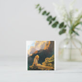 Carte De Visite Carré Oies sauvages Par Maxfield Parrish (Debout devant)