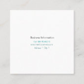 Carte De Visite Carré Oiseau bleu mignon de concepteur créatif (Dos)