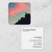 Carte De Visite Carré Oiseau précoce (Devant / Derrière)