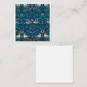 Carte De Visite Carré Oiseaux De William Morris (Devant / Derrière)