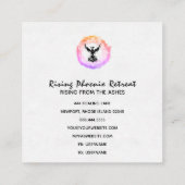 Carte De Visite Carré *~* Ombre Cercle de feu noir rose chaud (Dos)