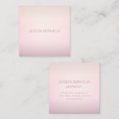Carte De Visite Carré Ombre de fond de couleurs douces (Devant / Derrière)