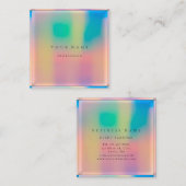 Carte De Visite Carré Ombre encadré Simplement Professionnel Holographiq (Devant / Derrière)