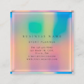 Carte De Visite Carré Ombre encadré Simplement Professionnel Holographiq (Dos)