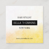 Carte De Visite Carré Ombre jaune moderne (Devant)