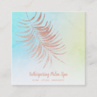 *~* Ombre Pastel Rose Gold Palm Branch Turquoise