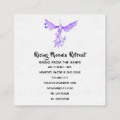 Carte De Visite Carré *~* Ombre Peach Flame Phoenix Rings de feu (Dos)