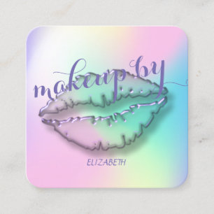 Carte De Visite Carré Ombre Professionnel Moderne, Maquillage, Lien