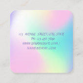 Carte De Visite Carré Ombre Professionnel Moderne, Maquillage, Lien (Dos)