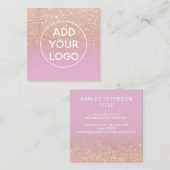 Carte De Visite Carré Ombre rose moderne de lilas de parties (Devant / Derrière)