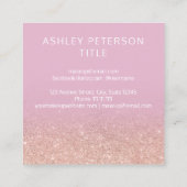 Carte De Visite Carré Ombre rose moderne de lilas de parties (Dos)