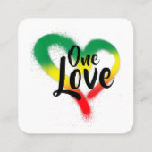 Carte De Visite Carré One Love One Heart Reggae Vibes (Dos)