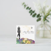 Carte De Visite Carré *~* Opal Crystal Gold Parties scintillant QR déess (Debout devant)
