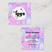 carte de visite carré opal violet (Devant / Derrière)