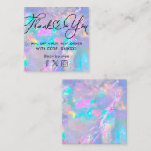 Carte De Visite Carré opale de pierres gemmes (Devant / Derrière)