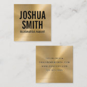 Carte De Visite Carré Or brossé (Devant / Derrière)