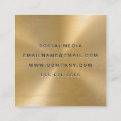Carte De Visite Carré Or brossé (Dos)