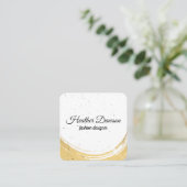 Carte De Visite Carré Or brossé / Speckled (Debout devant)