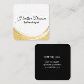 Carte De Visite Carré Or brossé / Speckled (Devant / Derrière)