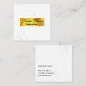 Carte De Visite Carré Or de luxe (Speckled) (Devant / Derrière)