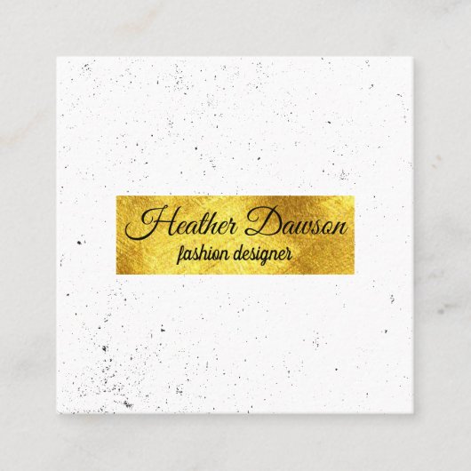 Carte De Visite Carré Or de luxe (Speckled) (Devant)