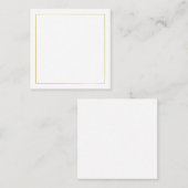 Carte De Visite Carré Or et blanc (Devant / Derrière)