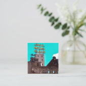 Carte De Visite Carré or farine (Debout devant)