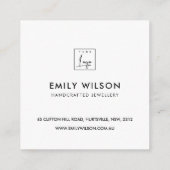 CARTE DE VISITE CARRÉ OR LAUREL WREATH INITIAL LOGO MERCI D'AFFAIRES (Dos)