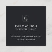 CARTE DE VISITE CARRÉ OR LAUREL WREATH INITIAL LOGO MERCI D'AFFAIRES (Dos)