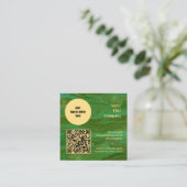 Carte De Visite Carré Or vert moderne (Debout devant)