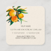 Carte De Visite Carré Orange (Dos)