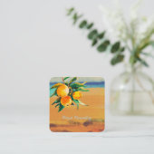 Carte De Visite Carré Orange (Debout devant)