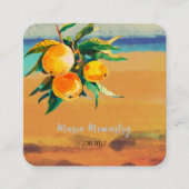 Carte De Visite Carré Orange (Devant)