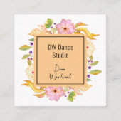 Carte de visite Carré orangé moderne (Devant)